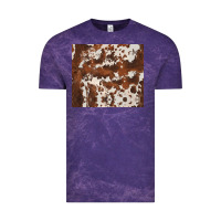 Cloud Purple brown cowhide Vintage Tee - BarkalooDesign