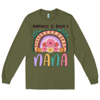 Army Green happiness is being a nana Long Sleeve Tee - JahusDesignShop