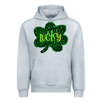 Heather Grey Lucky Shamrock St Patricks Day Urban Hoodie - Bettercallsaul