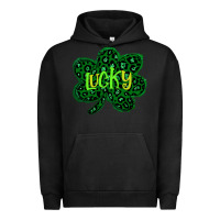 Pigment Black Lucky Shamrock St Patricks Day Urban Hoodie - Bettercallsaul