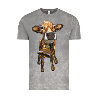 Cloud Rock heifer cow with cow bell Vintage Tee - RanaPortraitStore