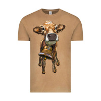 Vintage Camel heifer cow with cow bell Vintage Tee - RanaPortraitStore