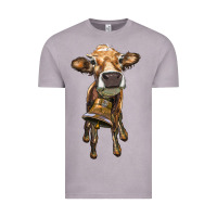 Vintage Zinc heifer cow with cow bell Vintage Tee - RanaPortraitStore