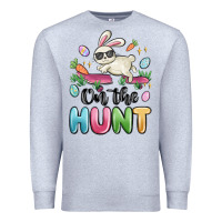 Heather Grey on the hunt easter Premium Sweatshirt - MaliasSmallBusiness