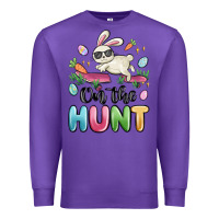 Purple on the hunt easter Premium Sweatshirt - MaliasSmallBusiness