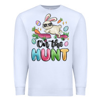 White on the hunt easter Premium Sweatshirt - MaliasSmallBusiness
