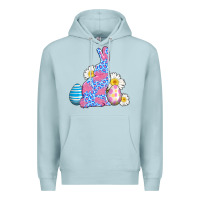 Blue Mist easter bunny wıth easter eggs Premium Hoodie - AdoDesignShop