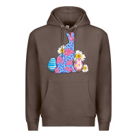 Coffee easter bunny wıth easter eggs Premium Hoodie - AdoDesignShop