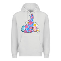 Dove Grey easter bunny wıth easter eggs Premium Hoodie - AdoDesignShop