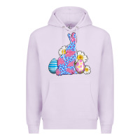 Lilac easter bunny wıth easter eggs Premium Hoodie - AdoDesignShop