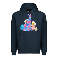Navy easter bunny wıth easter eggs Premium Hoodie - AdoDesignShop