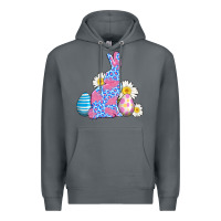 Rock easter bunny wıth easter eggs Premium Hoodie - AdoDesignShop