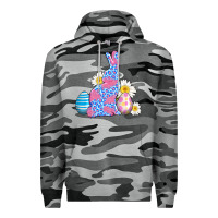 Slate Camo easter bunny wıth easter eggs Premium Hoodie - AdoDesignShop