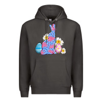 Smoke easter bunny wıth easter eggs Premium Hoodie - AdoDesignShop