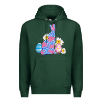 Sports Green easter bunny wıth easter eggs Premium Hoodie - AdoDesignShop