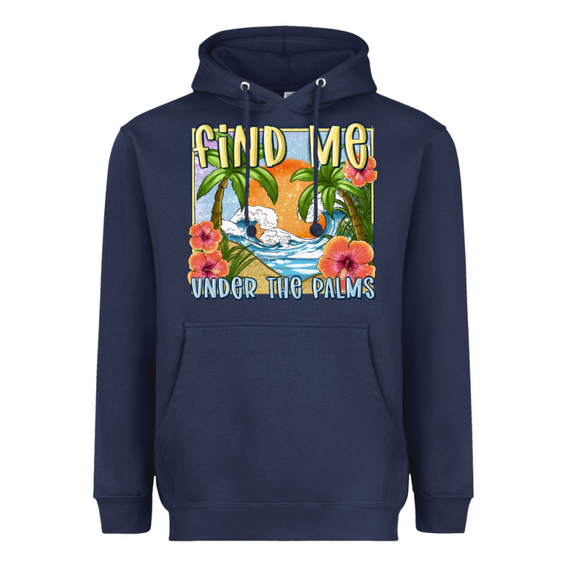 Find Me Under The Palms Heavyweight Hoodie by MaliasSmallBusiness | Teevron