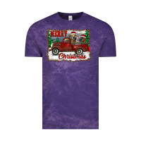 Cloud Purple christmas truck with cows Vintage Tee - RanaPortraitStore