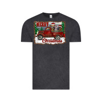 Vintage Black christmas truck with cows Vintage Tee - RanaPortraitStore