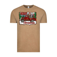 Vintage Coffee christmas truck with cows Vintage Tee - RanaPortraitStore