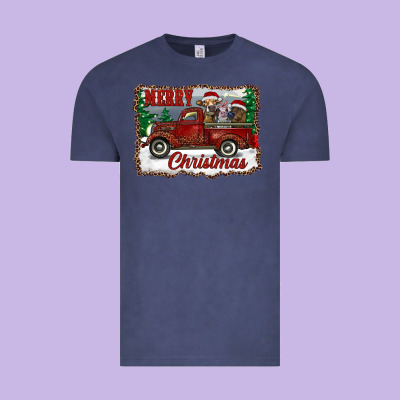 Christmas Truck With Cows Vintage Tee Designed By Ranaportraitstore