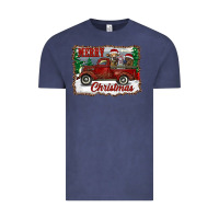 Vintage Denim christmas truck with cows Vintage Tee - RanaPortraitStore
