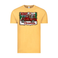 Vintage Mustard christmas truck with cows Vintage Tee - RanaPortraitStore