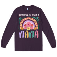 Plum happiness is being a nana Long Sleeve Tee - JahusDesignShop