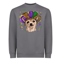 Storm mardi gras hat chihuahua Heavyweight Sweatshirt - RanaPortraitStore