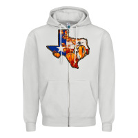 Dove Grey texas map fall Zipper Hoodie - JahusDesignShop