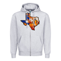 Texas Map Fall Zipper Hoodie | Teevron