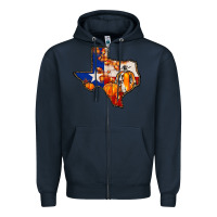 Navy texas map fall Zipper Hoodie - JahusDesignShop