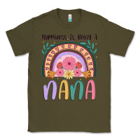 Army Green happiness is being a nana Classic Tee - JahusDesignShop