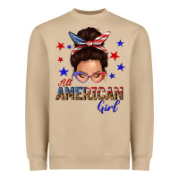 Mushroom all american girl messy bun Heavyweight Sweatshirt - texasbilliewilder