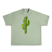 Oil Green cactus Urban Heavy Tee - BarkalooDesign