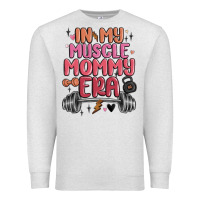 Oatmeal Heather in my muscle mommy era Premium Sweatshirt - MaliasSmallBusiness