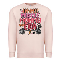 Pale Pink in my muscle mommy era Premium Sweatshirt - MaliasSmallBusiness