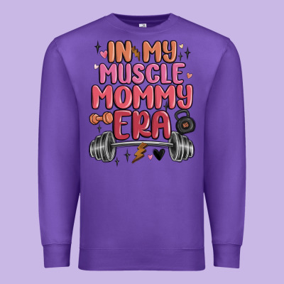 In My Muscle Mommy Era Premium Sweatshirt Designed By Maliassmallbusiness