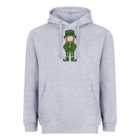 Heather Grey leprechaun boy faceless Heavyweight Hoodie - MaliasSmallBusiness