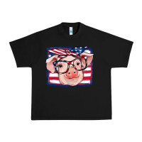 Black american flag pig Urban Heavy Tee - RanaPortraitStore