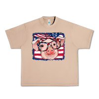 Burro american flag pig Urban Heavy Tee - RanaPortraitStore