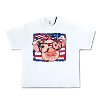 White american flag pig Urban Heavy Tee - RanaPortraitStore