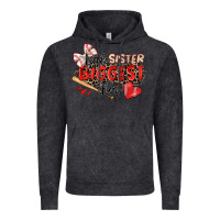 Vintage Black little sister biggest fan baseball Vintage Hoodie - Zillion Design Studio
