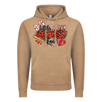 Vintage Coffee little sister biggest fan baseball Vintage Hoodie - Zillion Design Studio