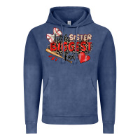 Vintage Denim little sister biggest fan baseball Vintage Hoodie - Zillion Design Studio