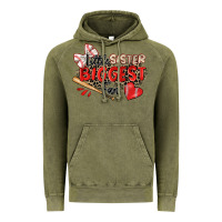 Vintage Olive little sister biggest fan baseball Vintage Hoodie - Zillion Design Studio