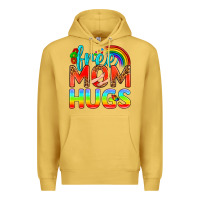 Antique Gold Pride LGBTQ Free Mom Hugs Premium Hoodie - BundleAndBundleShop