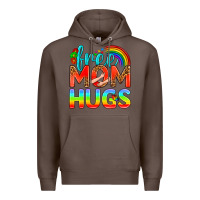 Coffee Pride LGBTQ Free Mom Hugs Premium Hoodie - BundleAndBundleShop
