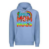 Colony Blue Pride LGBTQ Free Mom Hugs Premium Hoodie - BundleAndBundleShop