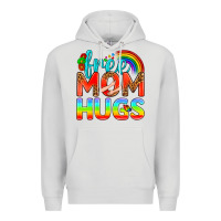 Dove Grey Pride LGBTQ Free Mom Hugs Premium Hoodie - BundleAndBundleShop