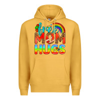 Mustard Pride LGBTQ Free Mom Hugs Premium Hoodie - BundleAndBundleShop